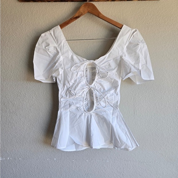 Thakoon Reversible Ruched Keyhole Blouse - Picture 2 of 5